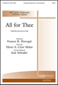 All for Thee SATB choral sheet music cover